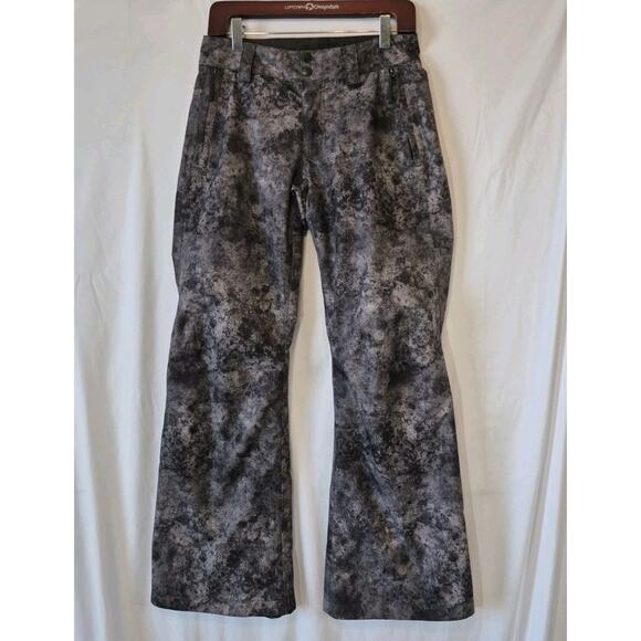 The North Face Womens Gray Black Abstract Snow Ski Sally Pants XS - Picture 1 of 8